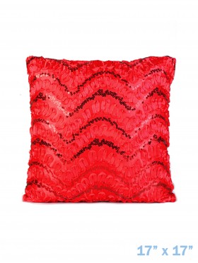 WAVE SEQUINS DESIGN CUSHION COVER & FILLER